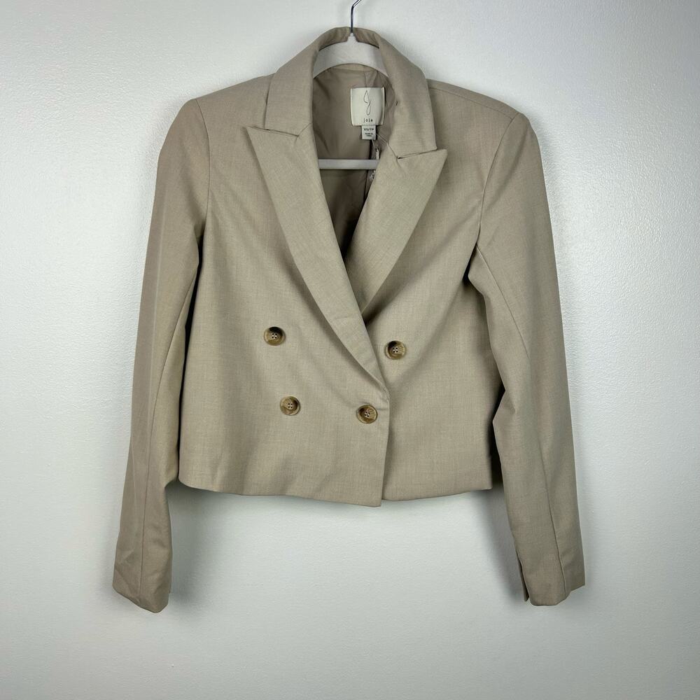 NEW Joie Tan Oatmeal Short Blazer Suit Jacket Women’s Career Wear Size XS